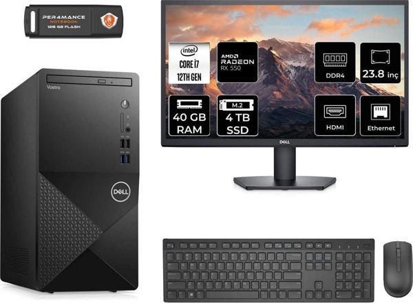 Dell Vostro 3910 Aem3910S290 İ7 12700 40Gb Ram 4Tb Ssd Rx550 4Gb 23.8" W11P Masaüstü Bilgisayar - Image 1