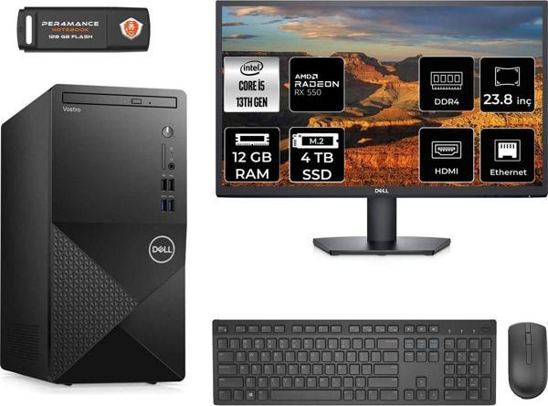 Dell Vostro 3020 Ae3020S160 İ5 13400 12Gb Ram 4Tb Ssd Rx550 4Gb 23.8" Fdos Masaüstü Bilgisayar - Image 1
