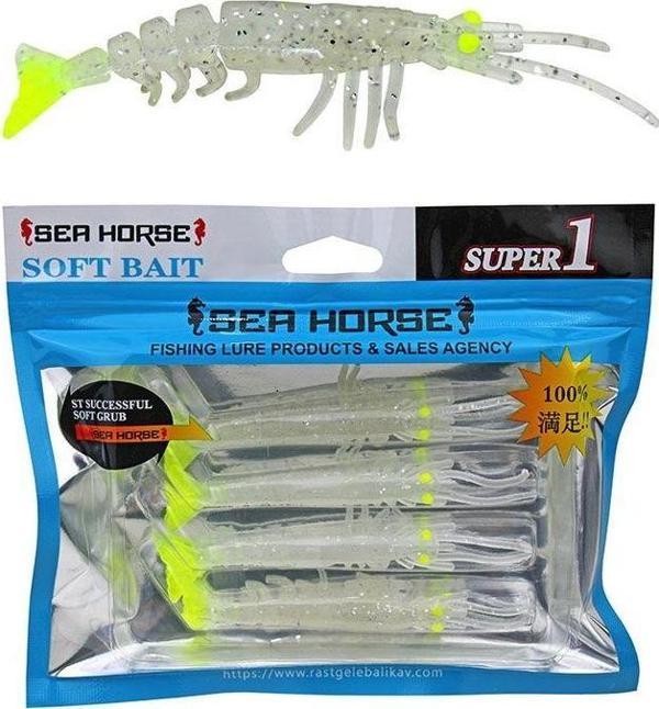 Sea Horse Manic Shrimp 7cm Silver Package 4 Lü   - Image 1
