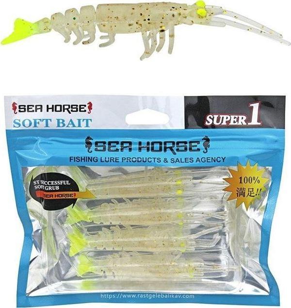 Sea Horse Manic Shrimp 7cm Gold Package 4 Lü   - Image 1