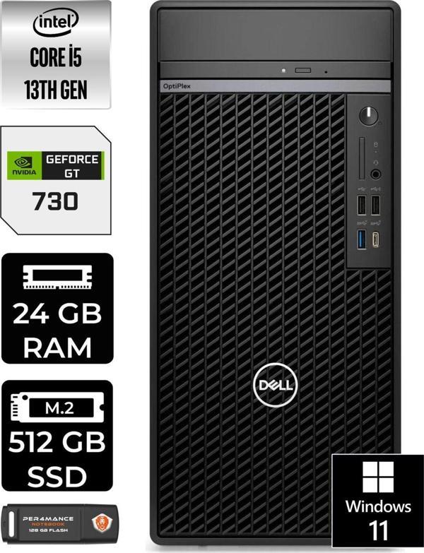 Dell Optıplex 7010 En010O7010422 İ5 13500 24Gb Ram 512Gb Ssd Gt730 W11P Masaüstü Bilgisayar - Image 1