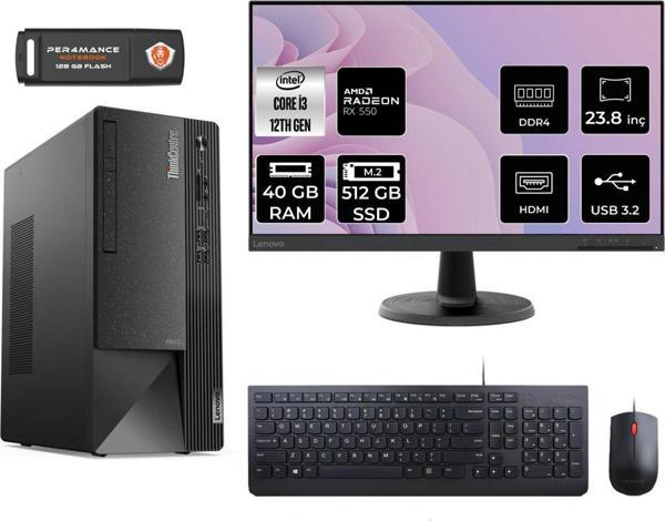 Lenovo Neo 50T Ae01Atxs187 İ3 12100 40Gb Ram 512Gb Ssd Rx550 23.8" Fdos Masaüstü Bilgisayar - Image 1