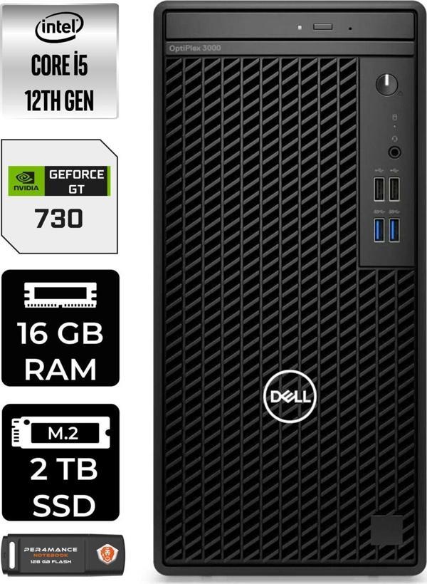 Dell Optıplex 3000 En010O3000414 İ5 12500 16Gb Ram 2Tb Ssd Gt730 W11P Masaüstü Bilgisayar - Image 1
