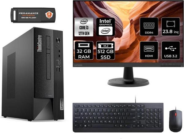 Lenovo Neo 50S Ae02Vtxs027 İ3 12100 32Gb Ram 512Gb Ssd 23.8" Fdos Masaüstü Bilgisayar - Image 1