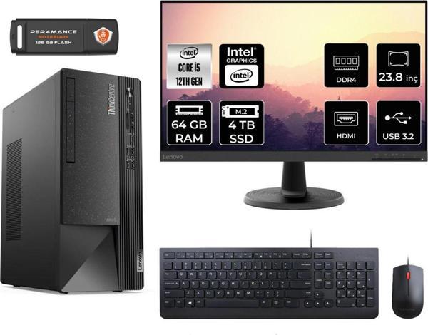 Lenovo Neo 50T Ae0Bjtxs050 İ5 12400 64Gb Ram 4Tb Ssd 23.8" Fdos Masaüstü Bilgisayar - Image 1