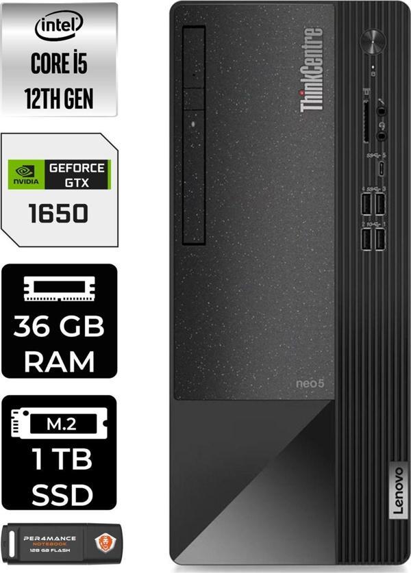 Lenovo Neo 50T 11Se00Bjtxe683 İ5 12400 36Gb Ram 1Tb Ssd Gtx1650 W11H Masaüstü Bilgisayar - Image 1