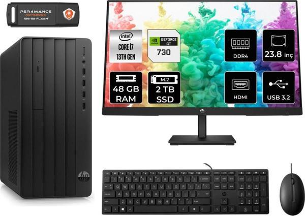 Hp Pro Tower 290 G9 Ae8T2X2Ess344 İ7 13700 48Gb Ram 2Tb Ssd Gt730 4Gb 23.8" Fdos Masaüstü Pc - Image 1