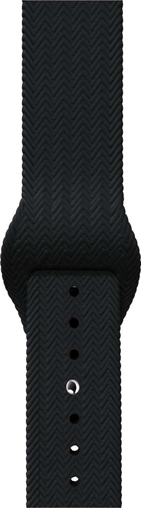ScHitec 42-49mm Yeni Nesil Apple Uyumlu Akıllı Saat Kordonu Silikon Siyah - Image 1