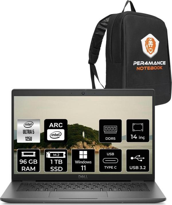 Dell Latitude 3450 Ultra 5 125U 96Gb 1Tb Ssd 14'' Fhd W11P Taşınabilir Bilgisayar & Per4 Çanta - Image 1