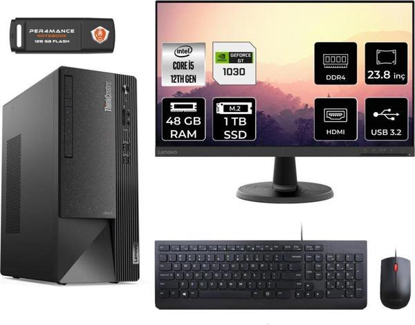 Lenovo Neo 50T Ae11Se00Mjtxs493 İ5 12400 48Gb Ram 1Tb Ssd Gt1030 23.8" Fdos Masaüstü Bilgisayar - Image 1