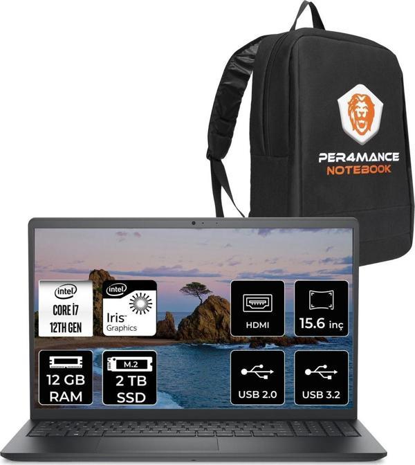 Dell Vostro 3520 Intel Core İ7 1255U 12Gb 2Tb Ssd 15.6" Fhd Fdos & Per4 Çanta - Image 1