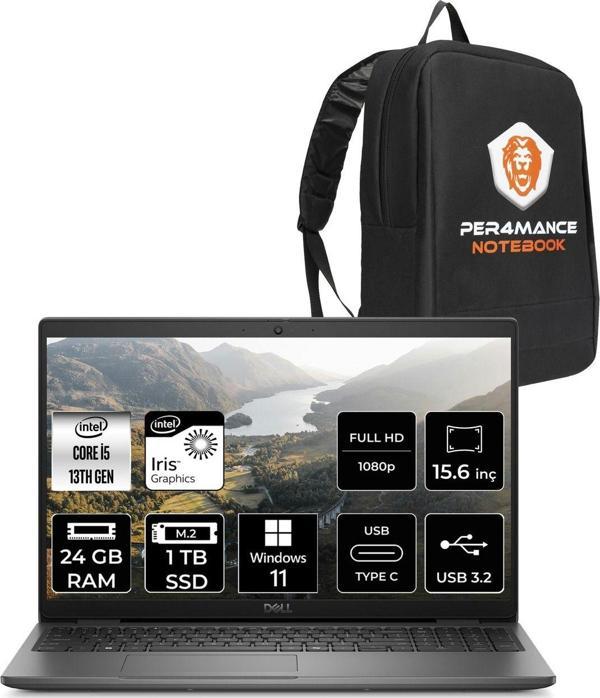 Dell Latitude 3550 İ5 1335U 24Gb 1Tb Ssd 15.6'' Fhd W11P N015L355015  Per4 Çanta - Image 1