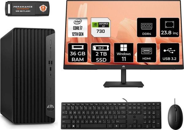 Hp Pro Tower 400 G9 Ae6U3M9Eas434 İ7 12700 36Gb Ram 2Tb Ssd Gt730 4Gb 23.8" W11P Masaüstü Bilgisayar - Image 1