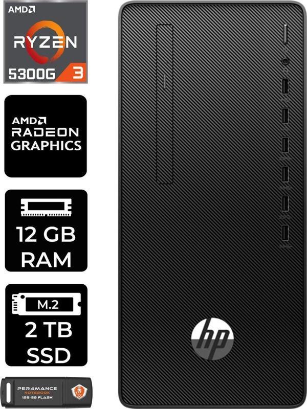 Hp Pro Tower 295 G9 E6D391Ea209 R3 5300G 12Gb Ram 2Tb Ssd Rx550 4Gb W11H Masaüstü Bilgisayar - Image 1