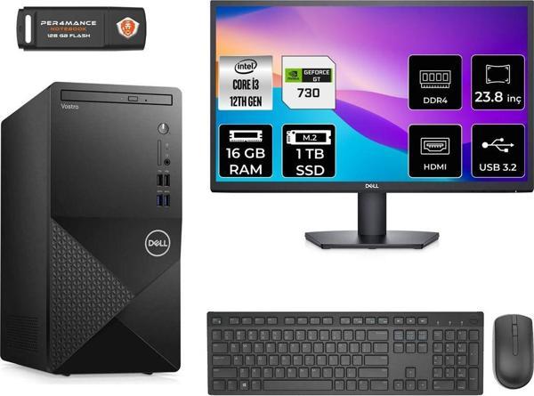 Dell Vostro 3910 Aen3910S313 İ3 12100 16Gb Ram 1Tb Ssd Gt730 4Gb 23.8" Fdos Masaüstü Bilgisayar - Image 1