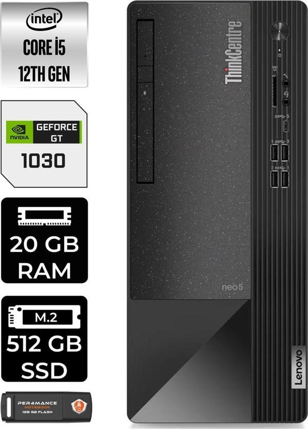 Lenovo Neo 50T 11Se00Bjtxe567 İ5 12400 20Gb Ram 512Gb Ssd Gt1030 W11P Masaüstü Bilgisayar - Image 1