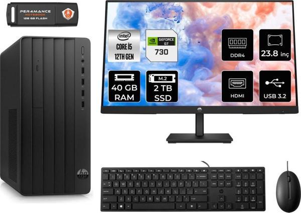 Hp Pro Tower 290 G9 Ae6D3A5Eas339 İ5 12500 40Gb Ram 2Tb Ssd Gt730 4Gb 23.8" Fdos Masaüstü Pc - Image 1