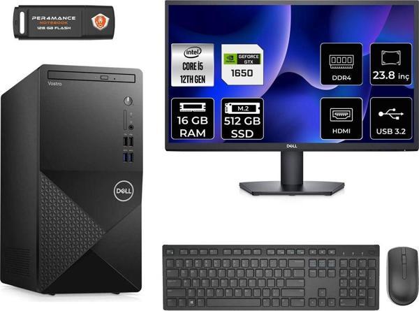 Dell Vostro 3910Mt İ5 12400 16Gb 512Gb Ssd Gtx1650 Fdos N7519Vdt3910 & Masaüstü Pc & 23.8" Monitör - Image 1