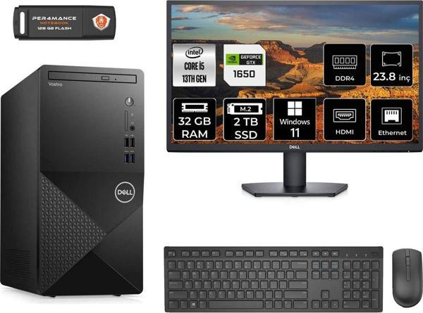 Dell Vostro 3020 İ5 13400 32Gb 2Tb Ssd Gtx1650 W11P N2046Vdt3020Mtu Masaüstü Pc & 23.8" Monitör - Image 1