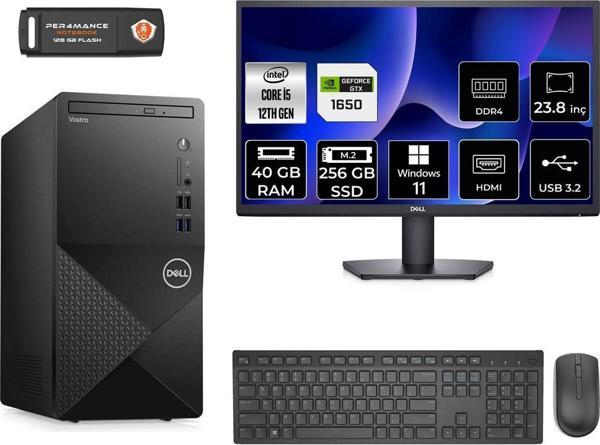 Dell Vostro 3910Mt İ5 12400 40Gb 256Gb Ssd Gtx1650 W11P N7519Vdt3910 & Masaüstü Pc & 23.8" Monitör - Image 1