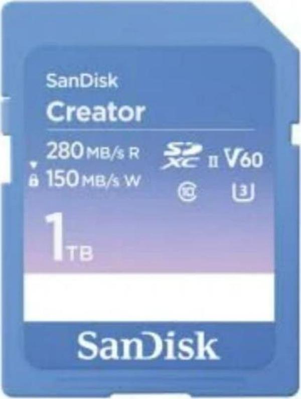 SanDisk Creator 1TB SDSDXEP-1T00-GNCIS 280MB/s UHS-II SDXC 6K-4K UHD V60 Hafıza Kartı - Image 1