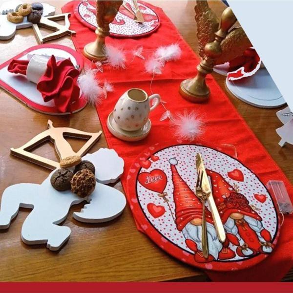 Sister Home Design Aşık Gnomelar Desen Amerikan Servis, Kumaş Supla - Image 1