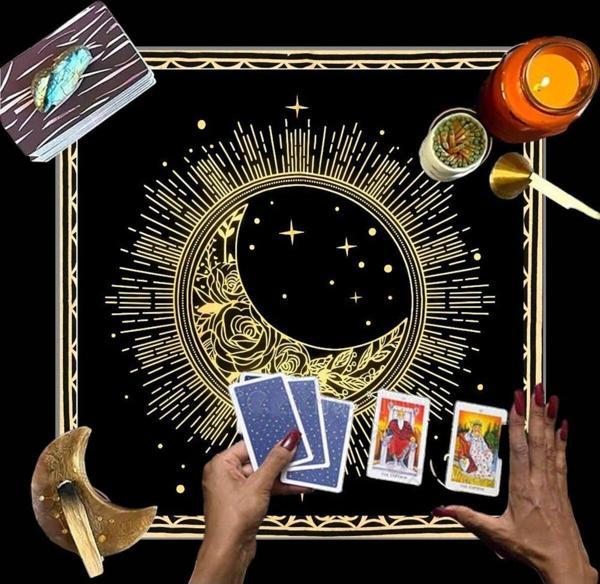 Sister Home Design Sunak Bezi, Wiccan Malzemeleri, Spiritüel Tarot Bezi Astroloji Tarot Duvar Dekoru, Kutsal Bez - Image 1
