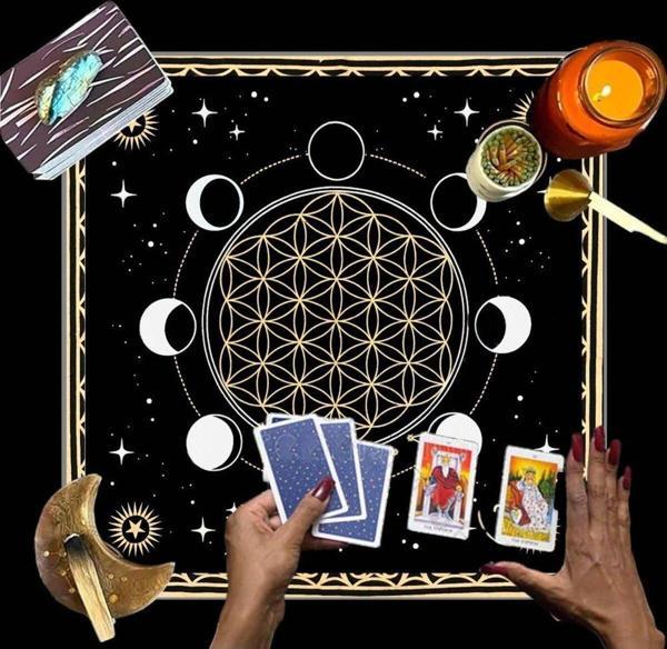 Sister Home Design Sunak Bezi, Wiccan Malzemeleri, Spiritüel Tarot Bezi Astroloji Tarot Duvar Dekoru, Kutsal Bez - Image 1