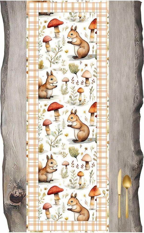 Sister Home Design Sincap Ve Sonbahar Mantar Desen Ranır - Runner - Image 1