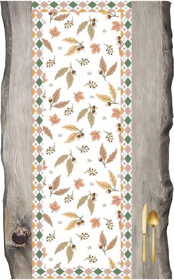 Sister Home Design Sonbahar Serisi Palamut Ve Yaprakları Ranır- Runner 45 X 140 Cm - Image 1