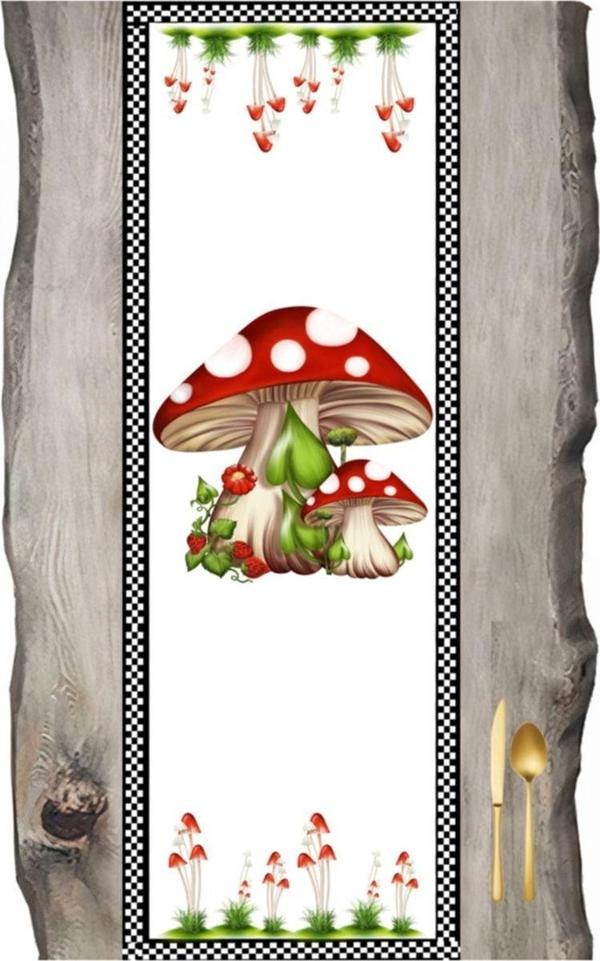 Sister Home Design Mantar Desen Ranır - Runner - Image 1