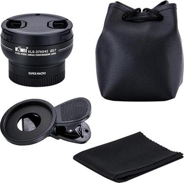 Kiwifotos KLS-37X045 37mm 0.45x Geniş Açı & Makro Çevirici Lens - Image 1
