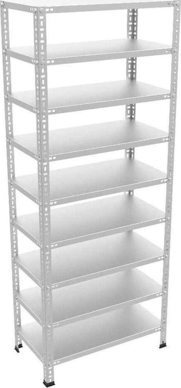 9 Katlı Galvaniz Çelik Raf. Depo, Kiler, Dosya Rafı 0.70 Mm - Image 1