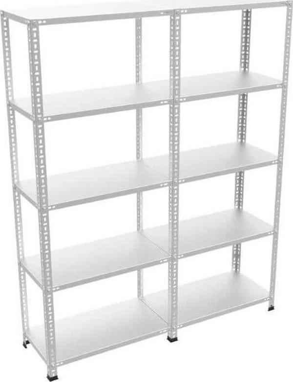 5 Katlı Duble Galvaniz Çelik Raf. Depo, Arşiv, Dosya Rafı - Image 1