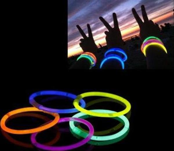 10 Adet Karanlıkta Işık Veren Bracelet Fosforlu Kırılan Çubuk Bileklik - Image 1