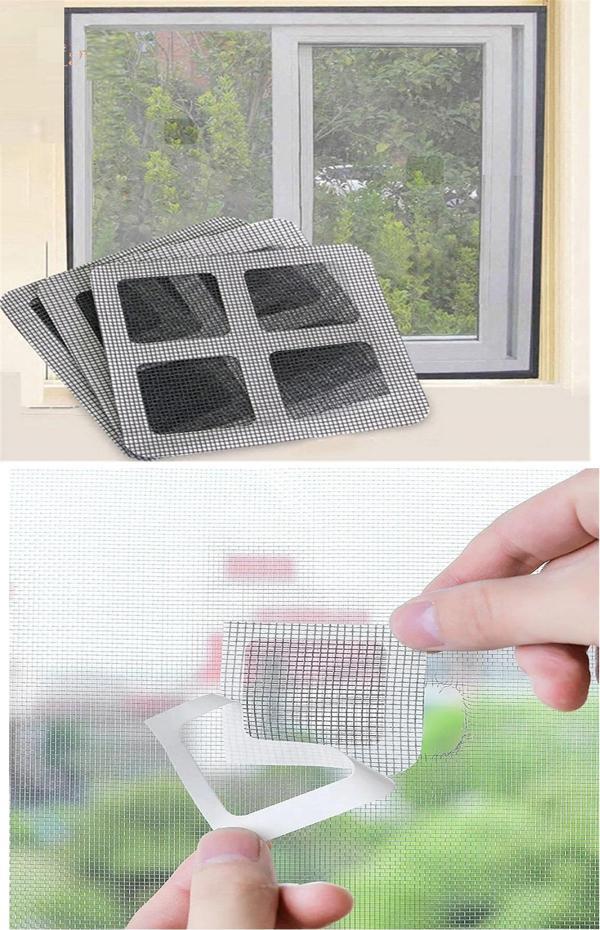 10 Adet Yapışkanlı Kesilerek Kullanılabilir Yırtık Kapı-Pencere Sinekliği Onarım Tamir Bandı - Image 1