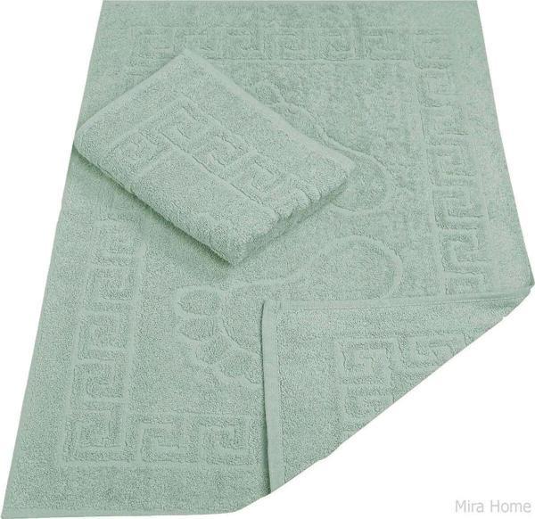 2 Li Banyo Ayak Havlusu %100 Pamuk 50X70 Cm Menesch Yeşil - Image 1