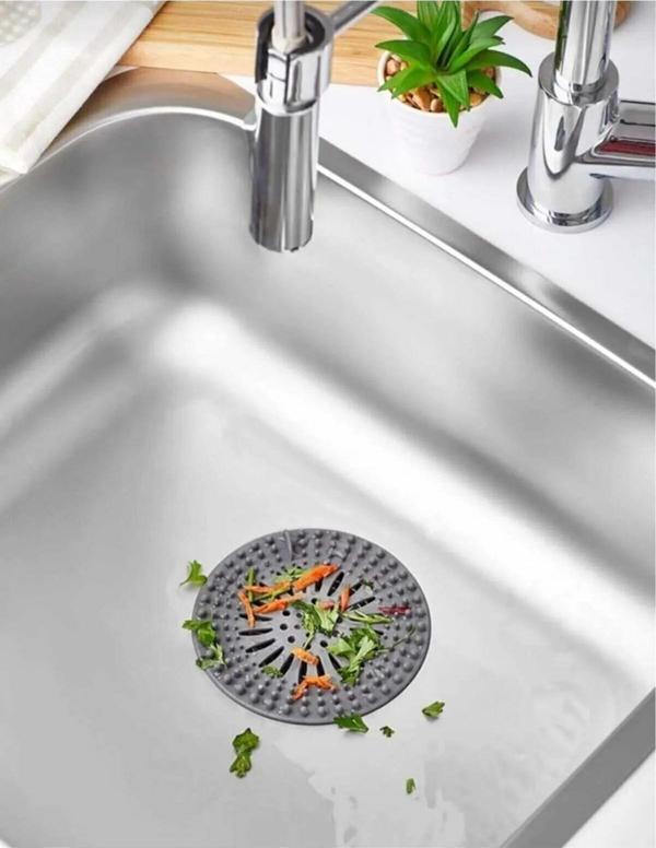 Yuvarlak  Süzgeçli Silikon Mutfak  Lavabo Ve Küvet Süzgeci Gider Süzgeci - Image 1