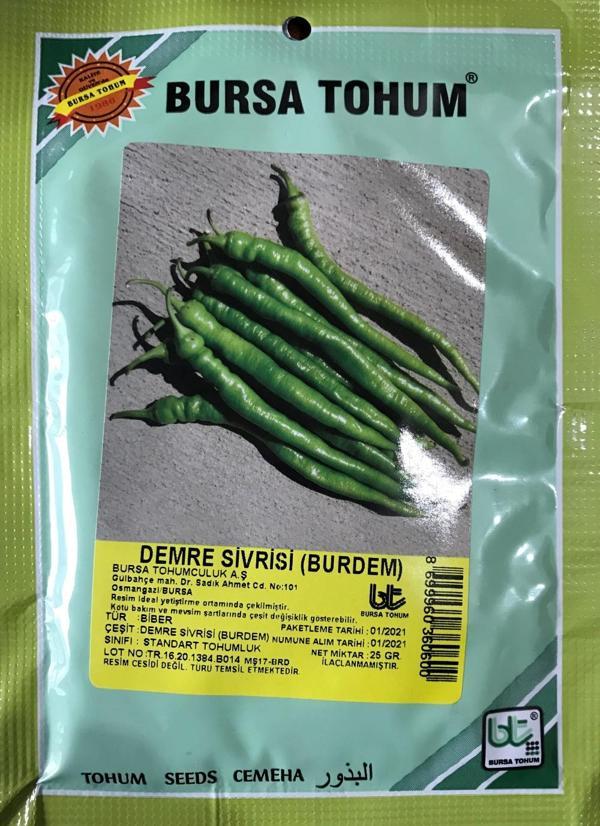 BİBER TOHUMU DEMRE SİVRİSİ (25 GR 3000 ADET TOHUM) - Image 1