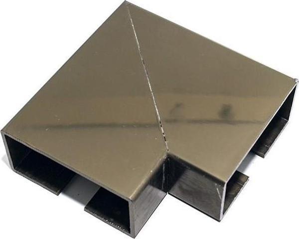 60x25 90 Derece Ortadan Kanallı Dirsek Bronz 2 Li  - Image 1