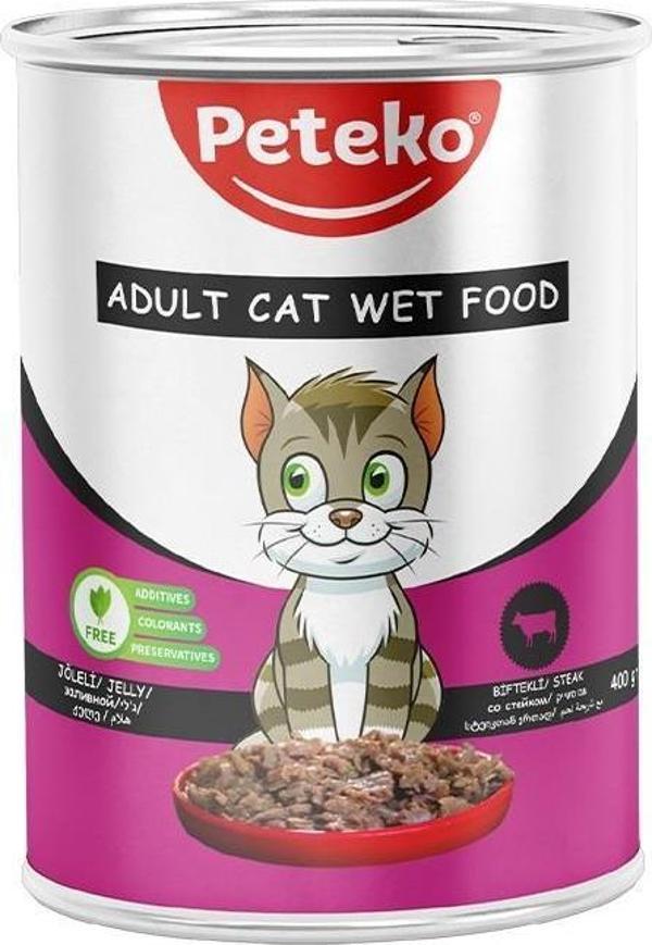 Peteko Biftekli Kedi Konserve 400Gr - Image 1