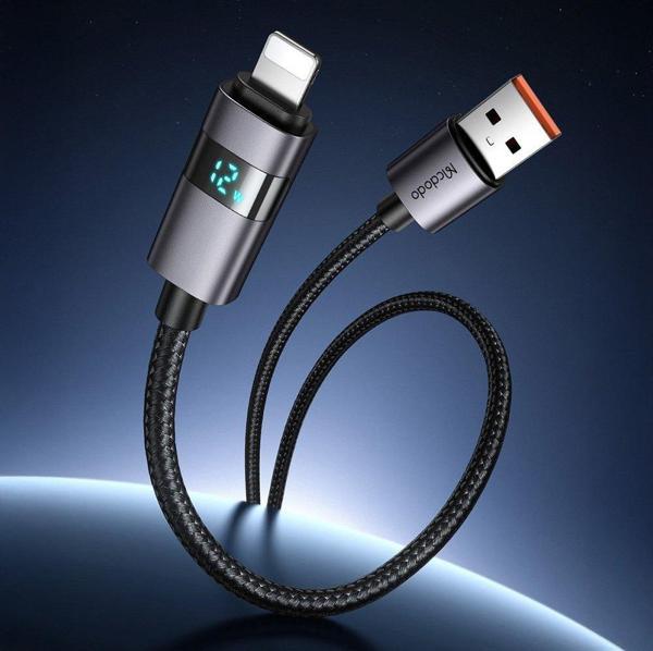 Mcdodo CA-6490 3A Usb iPhone Hızlı Şarj Kablosu 1.2M -Siyah - Image 1