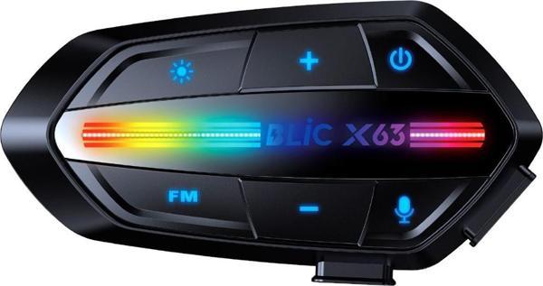 X63 Motosiklet Kask Kulaklık Intercom Işıklı Motorsiklet Interkom 5.3 - Image 1