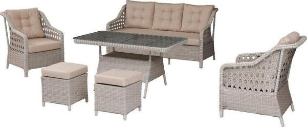 Garden House Kapuçino Rattan Bahçe Koltuk Takımı Oturma Gurubu Dış Mekan Villa Bahçesi Dekoratif - Image 1