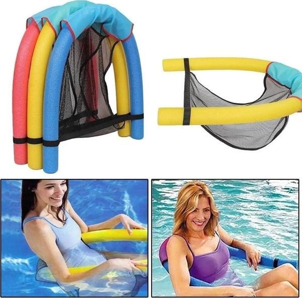 Ygt Ambalaj Swimchair Fileli Deniz Havuz Sandalyesi Koltuğu Pembe 1 adet - Image 1