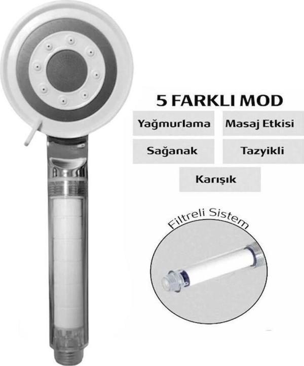TRUVA (Kireç Önleyici)Filtreli,Fonksiyonlu El Duşu - Image 1