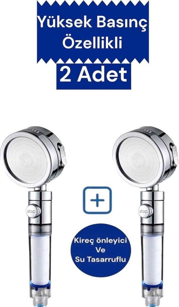 TRUVA 2 Adet Su Tasarruflu Ve Kireç Önleyici Özellikli Duş Başlığı - Image 1
