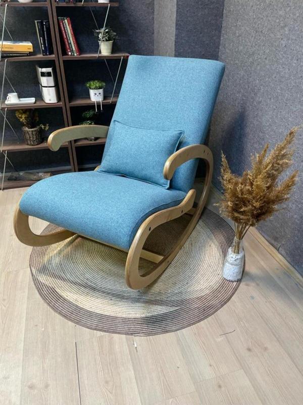 Asedia Salvador Naturel Mavi Sallanan Sandalye Dinlenme Koltuğu  - Image 1