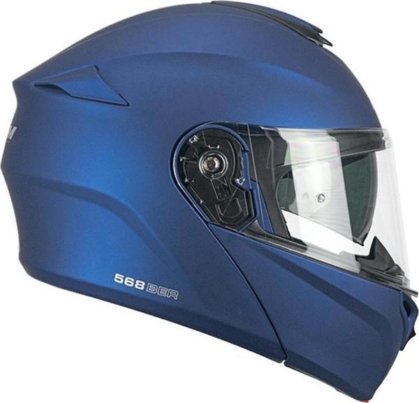CGM 568A BER MONO ÇENE AÇILIR MOTOSİKLET KASKI MAVİ / XL - Image 1