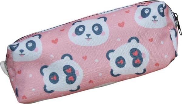 Pembe Panda Desenli Tatlı Kalemlik - Okul Kalemliği-Makyaj Çantası - Image 1